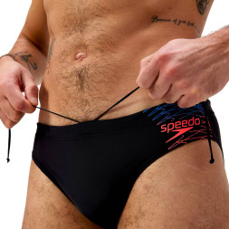 Плавки SPEEDO Medley Logo 7сm Brief, 8-0973918964, р.28 (рос.44), нейлон, эластан, черный