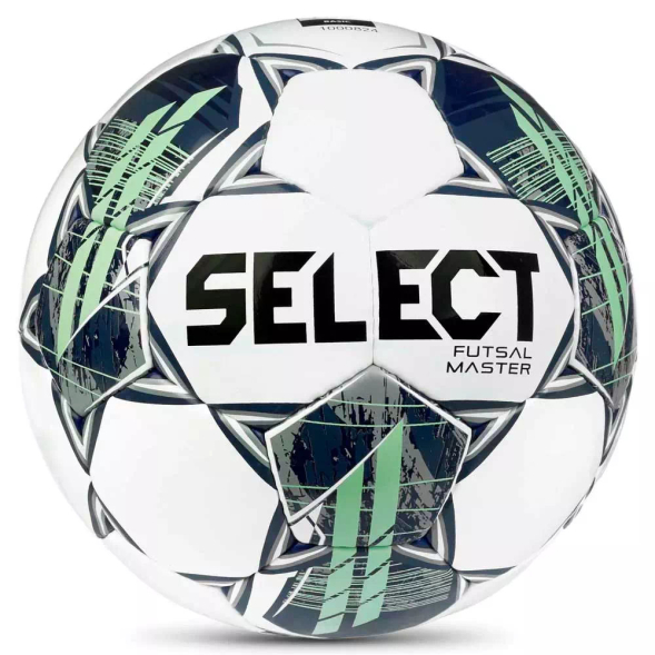 Мяч футзал. SELECT Futsal Master Shiny V22, 1043460004, р.4, Basic,32п,ПУ, руч.сш,бел-син-зел