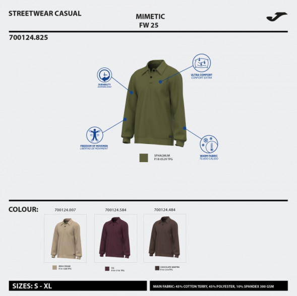 POLO MANGA LARGA MIMETIC MARRÓN