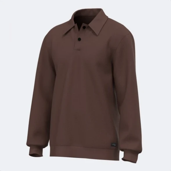 POLO MANGA LARGA MIMETIC MARRÓN