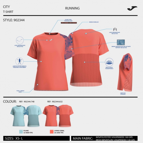 CAMISETA MANGA CORTA R-CITY AZUL