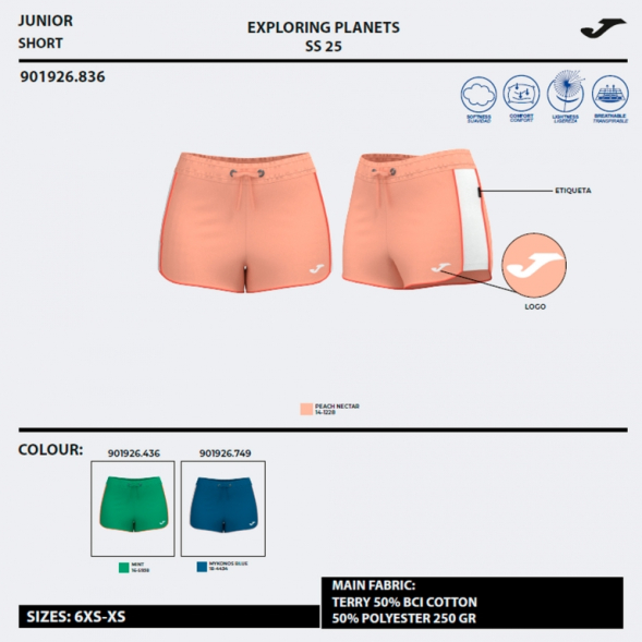 SHORT BERRY NARANJA BLANCO