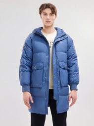 Пуховик KELME Mid Length Down Jacket Blue