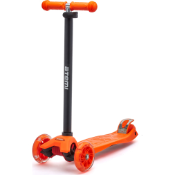 Самокат детский Atemi Super Rider колеса (118/80 мм), AKC02A, светодиоды перед, ОРАНЖЕВЫЙ