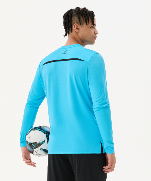 Футболка судейская с длинным рукавом JOGEL DIVISION PerFormDRY Referee LS Tee, голубой