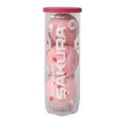 Мяч для падела NS Sakura, UAA2, уп.3 шт, сукно, нат.резина, розовый