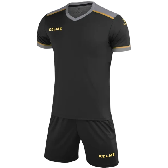 Футбольная форма KELME Short Sleeve Football Uniform Suit Black