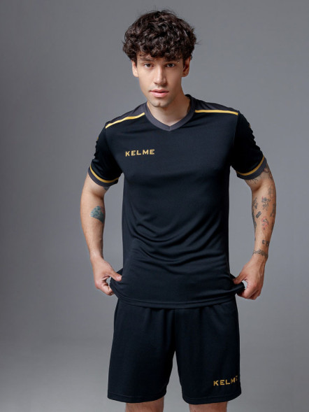 Футбольная форма KELME Short Sleeve Football Uniform Suit Black