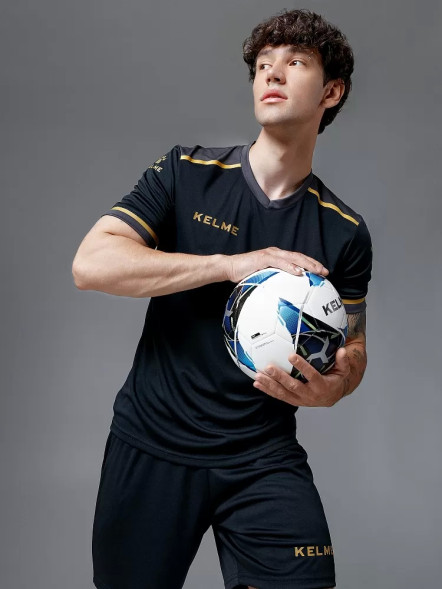 Футбольная форма KELME Short Sleeve Football Uniform Suit Black