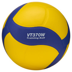 Мяч вол. утяж. MIKASA VT370W, р 5, 18 панелей, синт.кожа (ПУ), вес 370г, клееный, сине-желтый