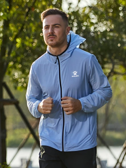Ветровка KELME Thin Trench Coat Light Blue