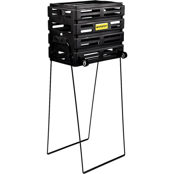 Корзина для теннисных мячей NEVA SPORT, UEA1, на 75 мячей, пластик, черный