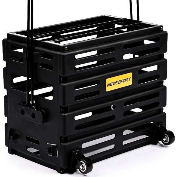 Корзина для теннисных мячей NEVA SPORT, UEA1, на 75 мячей, пластик, черный