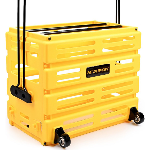 Корзина для теннисных мячей NEVA SPORT, UEA1, на 75 мячей, пластик, черный