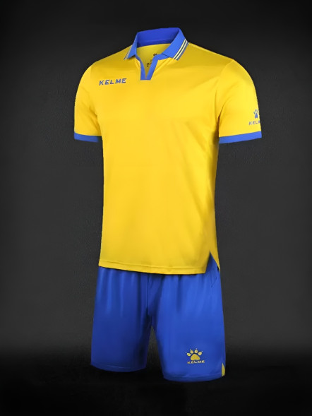 Футбольная форма KELME Short Sleeve Football Uniform (Yellow/Blue)