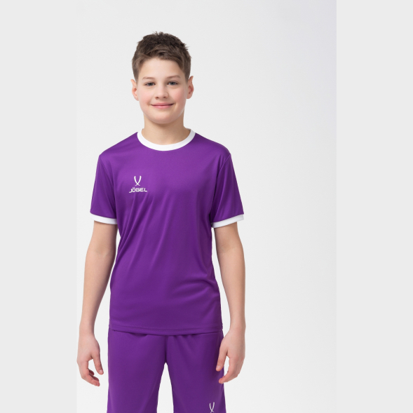 Футболка футбольная JÖGEL CAMP Origin, фиолетовый/белый, детский