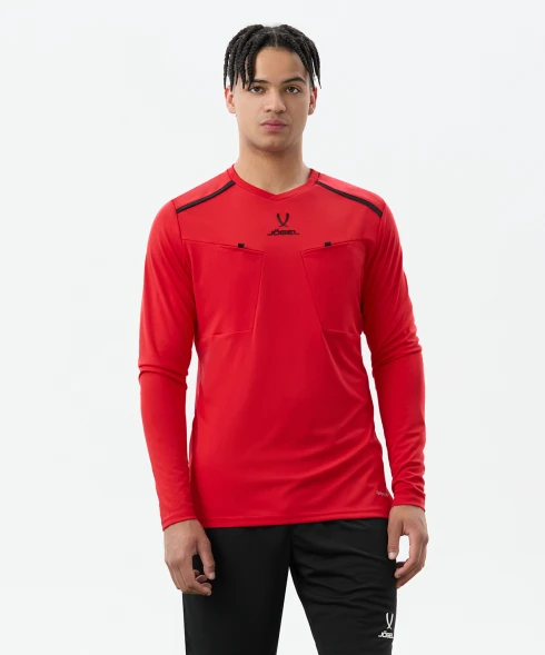 Футболка судейская с длинным рукавом JOGEL DIVISION PerFormDRY Referee LS Tee, красный