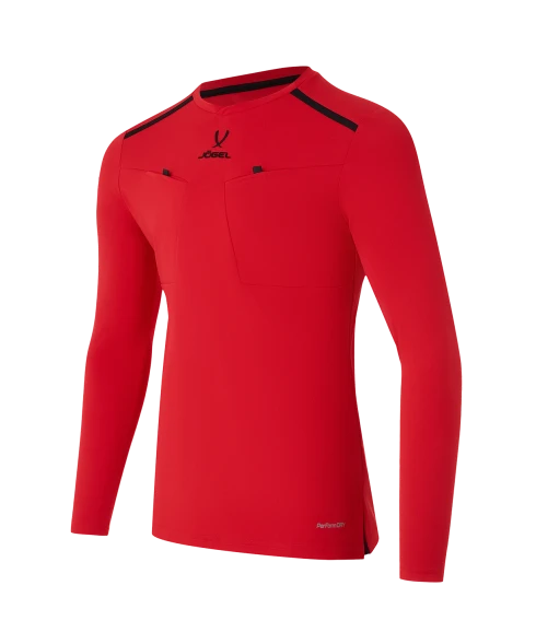 Футболка судейская с длинным рукавом JOGEL DIVISION PerFormDRY Referee LS Tee, красный