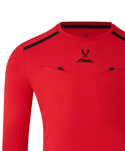 Футболка судейская с длинным рукавом JOGEL DIVISION PerFormDRY Referee LS Tee, красный
