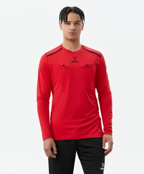 Футболка судейская с длинным рукавом JOGEL DIVISION PerFormDRY Referee LS Tee, красный