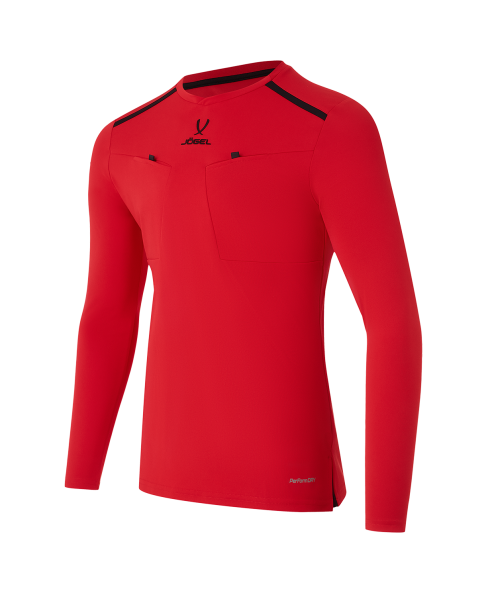 Футболка судейская с длинным рукавом JOGEL DIVISION PerFormDRY Referee LS Tee, красный