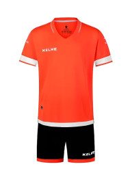 Детская футбольная форма KELME Short Sleeve Football Kid Set (Orange/Black)
