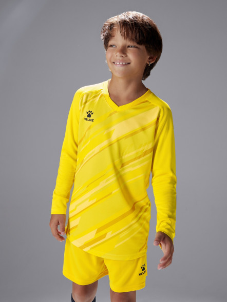 Детская вратарская форма KELME Long Sleeve Goalkeeper Suit Yellow