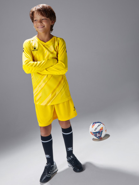 Детская вратарская форма KELME Long Sleeve Goalkeeper Suit Yellow