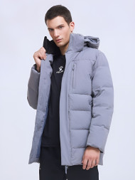 Пуховик KELME Mid-Length Down Jacket Grey