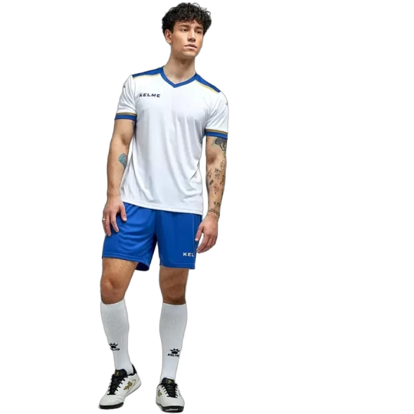 Футбольная форма KELME S/S Football Set (White/Blue)