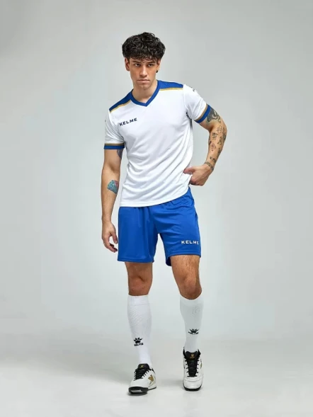Футбольная форма KELME S/S Football Set (White/Blue)