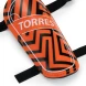 Щитки футбольные TORRES Club, FS2307L, р. L, без голеностопа, две заст. на лип, оранжево-черный