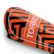 Щитки футбольные TORRES Club, FS2307L, р. L, без голеностопа, две заст. на лип, оранжево-черный