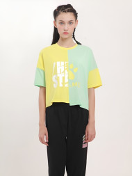 Футболка KELME Round Neck Short T (Yellow/White)