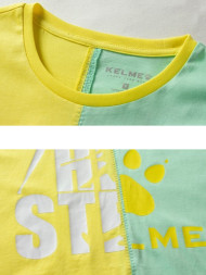 Футболка KELME Round Neck Short T (Yellow/White)