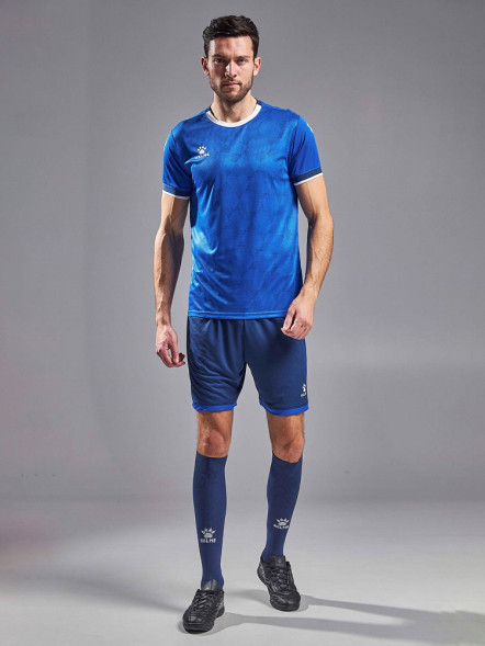 Футбольная форма KELME Short-Sleeved Football Suit (Blue/Dark Blue)
