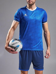 Футбольная форма KELME Short-Sleeved Football Suit (Blue/Dark Blue)