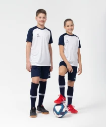 Футболка игровая JOGEL CAMP Reglan Jersey, белый/темно-синий, детский