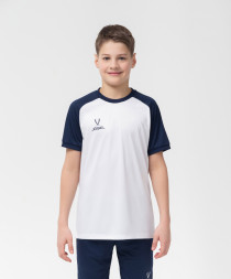 Футболка игровая JOGEL CAMP Reglan Jersey, белый/темно-синий, детский