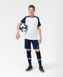 Футболка игровая JOGEL CAMP Reglan Jersey, белый/темно-синий, детский