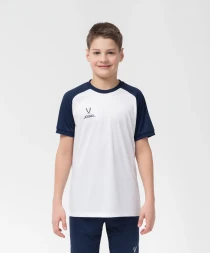 Футболка игровая JOGEL CAMP Reglan Jersey, белый/темно-синий, детский