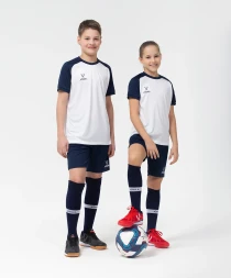 Футболка игровая JOGEL CAMP Reglan Jersey, белый/темно-синий, детский