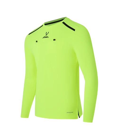 Футболка судейская с длинным рукавом JOGEL DIVISION PerFormDRY Referee LS Tee, желтый неон