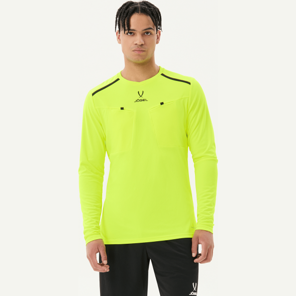 Футболка судейская с длинным рукавом JOGEL DIVISION PerFormDRY Referee LS Tee, желтый неон