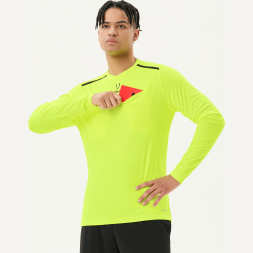 Футболка судейская с длинным рукавом JOGEL DIVISION PerFormDRY Referee LS Tee, желтый неон