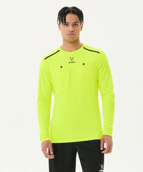 Футболка судейская с длинным рукавом JOGEL DIVISION PerFormDRY Referee LS Tee, желтый неон