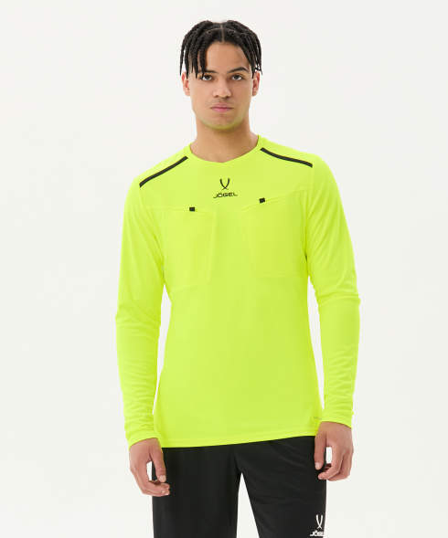 Футболка судейская с длинным рукавом JOGEL DIVISION PerFormDRY Referee LS Tee, желтый неон
