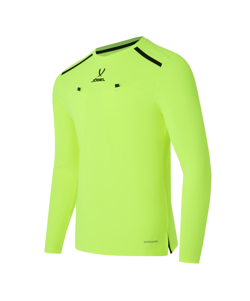 Футболка судейская с длинным рукавом JOGEL DIVISION PerFormDRY Referee LS Tee, желтый неон
