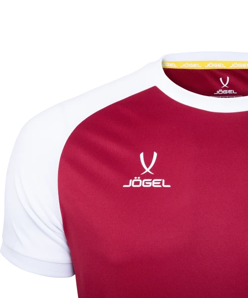 Футболка игровая JOGEL CAMP Reglan Jersey, гранатовый/белый, детский