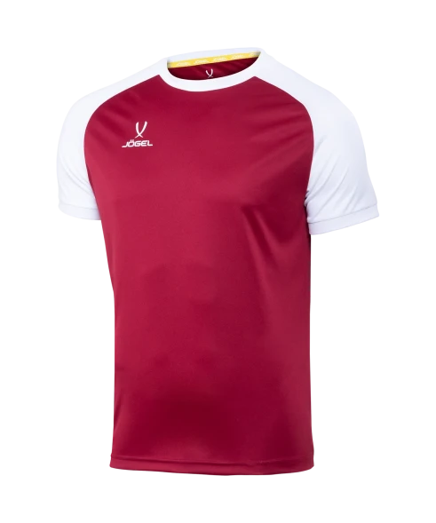 Футболка игровая JOGEL CAMP Reglan Jersey, гранатовый/белый, детский